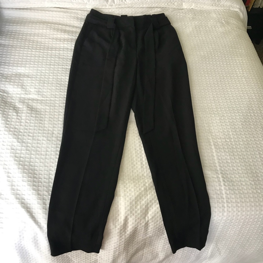 Black Paperbag Trousers